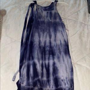 Tie dye high neck swing dress